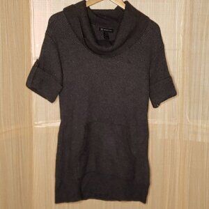 Inc International Concepts Womens Grey Wool Blend Short Sleeve Cowl Neck...